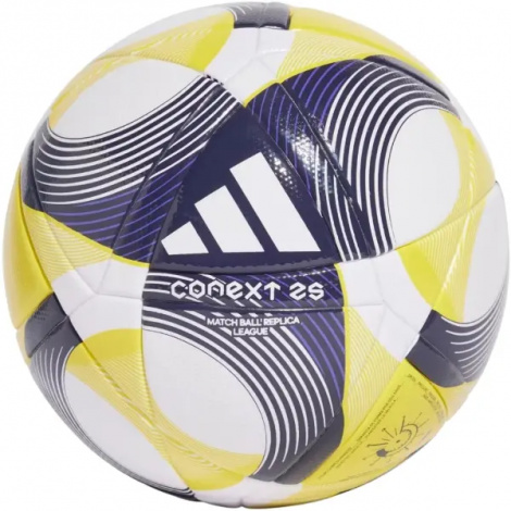 Футбольный мяч Adidas CONEXT 25 LEAGUE бело-желто-фиолетовый