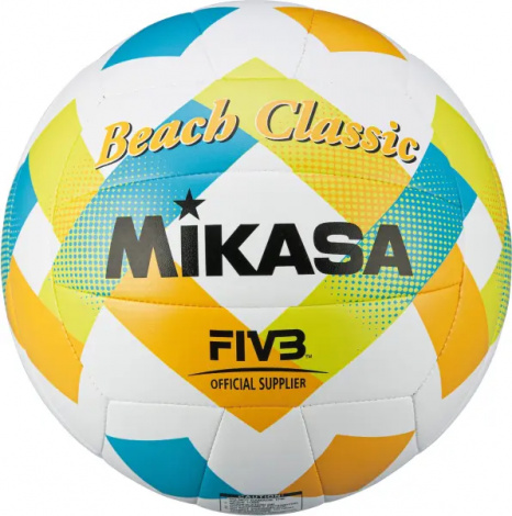 Мяч для пляжного волейбола Mikasa BEACH CLASSIC бело-желто-голубой