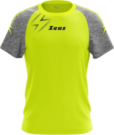 Футболка Zeus T-SHIRT FAST GIAFL неоново-желто-серая Z01916