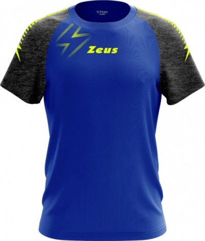 Футболка Zeus T-SHIRT FAST ELROY сине-черно-неоново-желтая Z01915