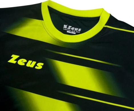 Комплект футбольної форми Zeus KIT KOSMO NE/GF чорно-лимонний Z01816