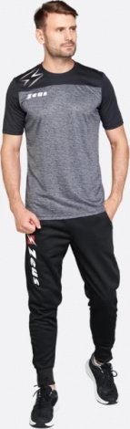 Футболка Zeus T-SHIRT OLYMPIA NERO черно-темно-серая Z01802