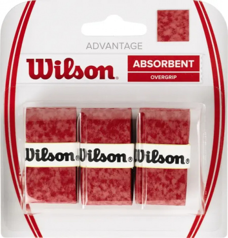 Обмотка для ракеток Wilson ADVANTAGE OVERGRIP 3 PACK червона (3 штуки) WRZ4033