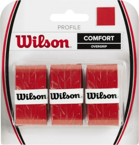 Обмотка для ракеток Wilson PROFILE OVERGRIP красная (3 штуки) WRZ4025RD