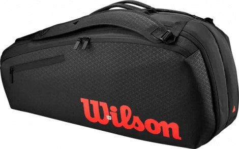 Сумка-рюкзак для тенниса Wilson CLASH V3 SUPER TOUR 6 черно-красная WR8038101001