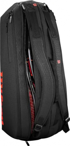 Сумка-рюкзак для тенниса Wilson CLASH V3 SUPER TOUR 6 черно-красная WR8038101001