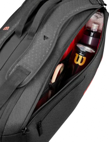 Сумка-рюкзак для тенниса Wilson CLASH V3 SUPER TOUR 6 черно-красная WR8038101001