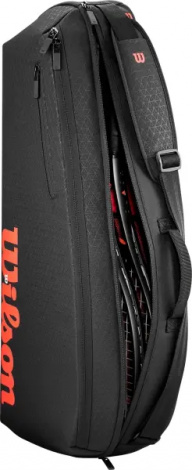 Сумка для тенниса Wilson CLASH V3 SUPER TOUR 3 черно-красная WR8038001001