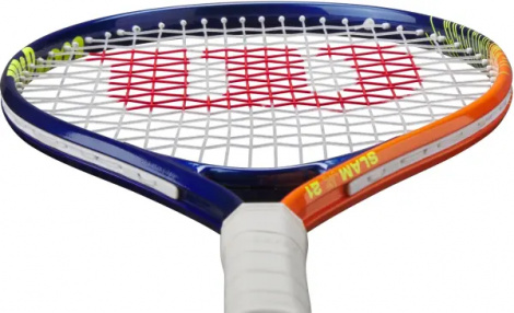 Ракетка для тенниса детская Wilson SLAM JR 21 темно-сине-оранжево-желтая WR172010