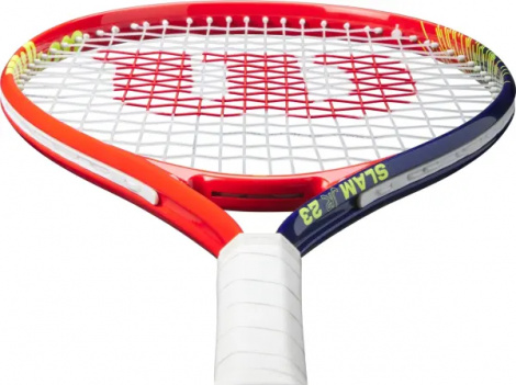 Ракетка для тенісу дитяча Wilson SLAM JR 23 червоно-темно-синьо-жовта WR171910