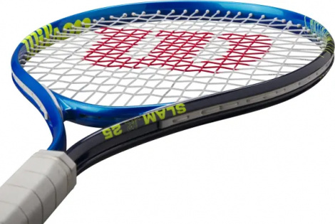 Ракетка для тенісу дитяча Wilson SLAM JR 25 синьо-чорно-жовта WR171810