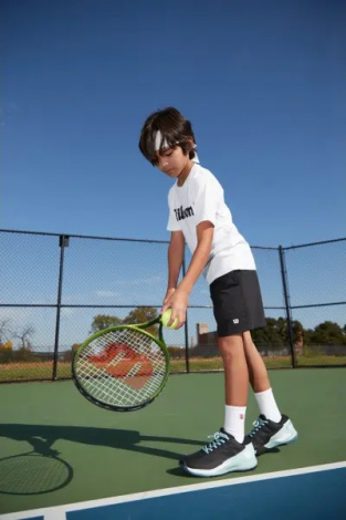 Ракетка для тенниса детская Wilson BLADE FEEL COMP JR 25 зелено-черная WR125310