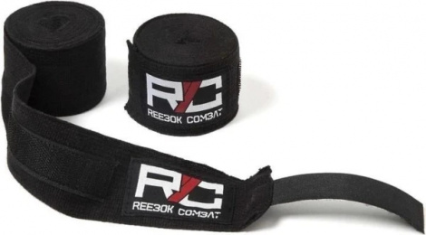 Бинты боксерские Reebok COMBAT HAND WRAPS черные (180 см) RSCB-11158