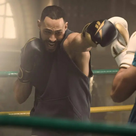 Перчатки боксерские Reebok BOXING GLOVES черно-золотые (14 унций) RSCB-11117GB-14