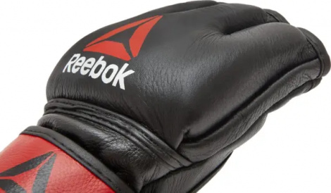 Перчатки для ММА Reebok MMA GLOVES LEATHER черно-красные S RSCB-10310RDBK