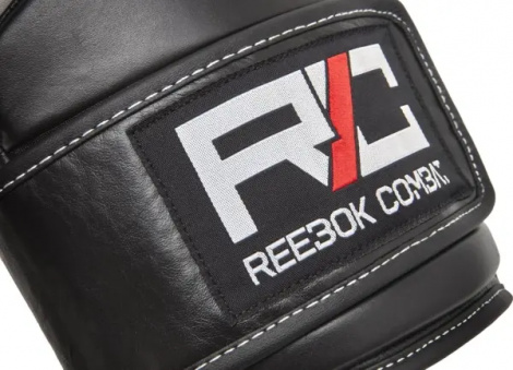 Перчатки боксерские Reebok COMBAT LEATHER BOXING GLOVES бело-черно-красные (10 унций) RSCB-10010WH-10