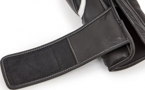 Перчатки боксерские Reebok COMBAT LEATHER BOXING GLOVES бело-черно-красные (10 унций) RSCB-10010WH-10