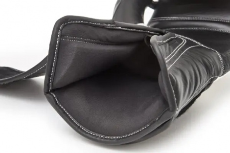 Перчатки боксерские Reebok COMBAT LEATHER BOXING GLOVES бело-черно-красные (10 унций) RSCB-10010WH-10