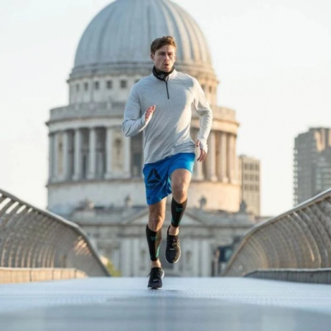 Рукава компрессионные для икр Reebok KNITTED COMPRESSION CALF SLEEVE 2 шт. черно-бирюзовые M RRSL-15334