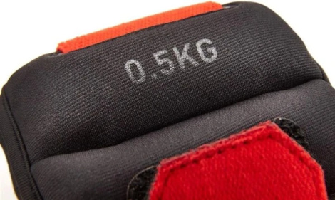 Обтяжувачі для кісточки Reebok FLEXLOCK ANKLE WEIGHTS чорно-червоні (2 х 0,5 кг) RAWT-11270