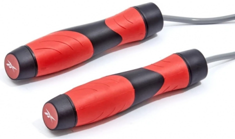 Скакалка Reebok PREMIUM SKIPPING ROPE красно-черная RARP-12021