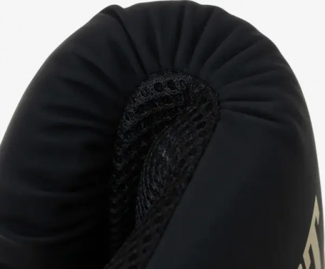 Перчатки боксерские Everlast ELITE CARDIO BOXING GLOVES черно-золотые L/XL P00003320