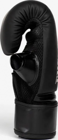 Перчатки боксерские Everlast ELITE CARDIO BOXING GLOVES черно-золотые S/M P00003319