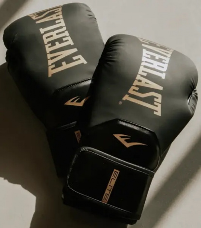 Перчатки боксерские Everlast ELITE 2 BOXING GLOVES черно-золотые (14 унций) P00003272