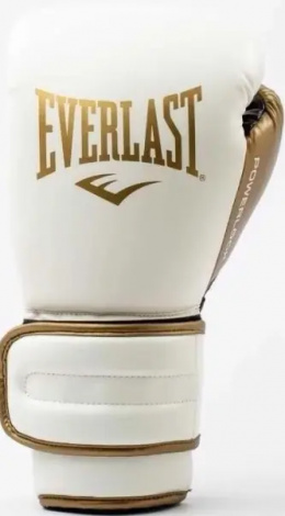 Рукавички боксерські Everlast POWERLOCK 2R TRAINING GLOVES біло-золоті (10 унцій) P00003048
