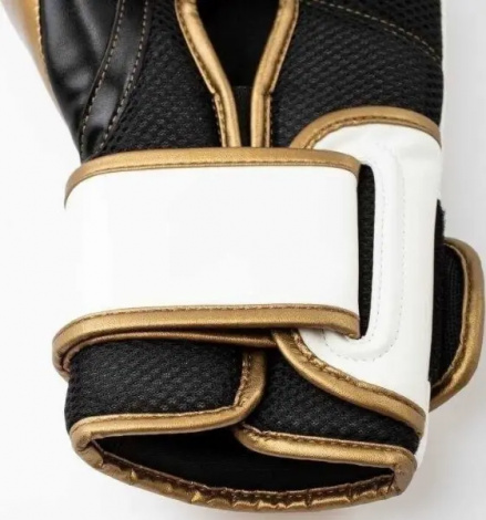 Рукавички боксерські Everlast POWERLOCK 2R TRAINING GLOVES біло-золоті (10 унцій) P00003048