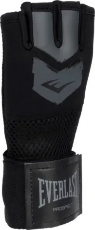 Рукавички-бінти дитячі Everlast PROSPECT 2 QUICK WRAPS чорно-сірі L/XL P00002986