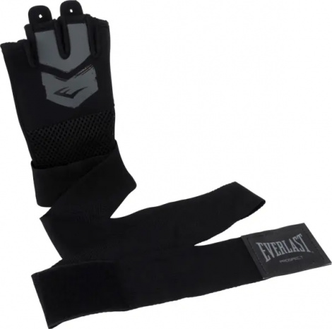 Рукавички-бінти дитячі Everlast PROSPECT 2 QUICK WRAPS чорно-сірі S/M P00002985