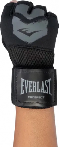 Рукавички-бінти дитячі Everlast PROSPECT 2 QUICK WRAPS чорно-сірі S/M P00002985
