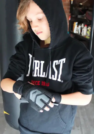 Рукавички-бінти дитячі Everlast PROSPECT 2 QUICK WRAPS чорно-сірі S/M P00002985