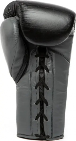 Рукавички боксерські Everlast POWERLOCK 2 PRO TRAINING LACED GLOVE чорно-сірі (14 унцій) P00002366