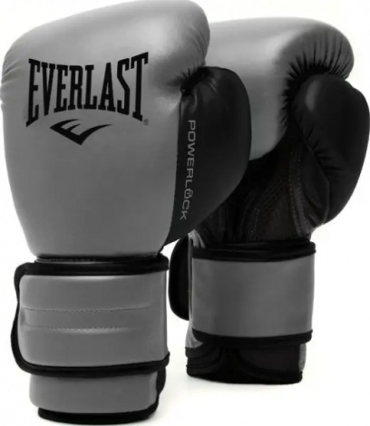 Перчатки боксерские Everlast POWERLOCK 2R TRAINING GLOVES серые (16 унций) P00002307