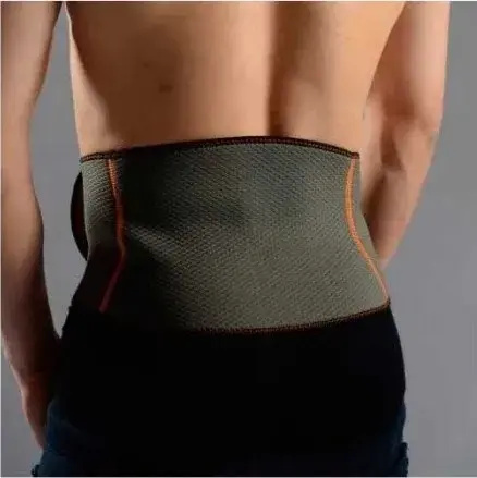 Фіксатор попереку LiveUp WAIST SUPPORT сіро-чорно-помаранчевий LS5638