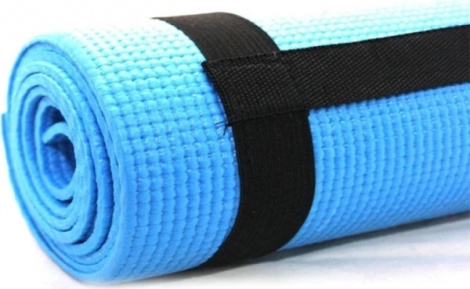 Ремінець для килимка для йоги LiveUp YOGA STRAP чорний LS3810-1