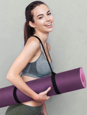 Ремінець для килимка для йоги LiveUp YOGA STRAP чорний LS3810-1