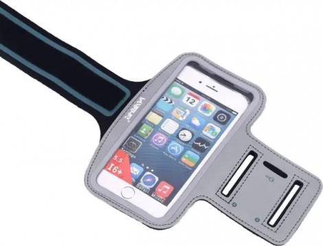 Чохол для телефону на руку LiveUp SPORTS ARMBAND біло-чорний LS3720B
