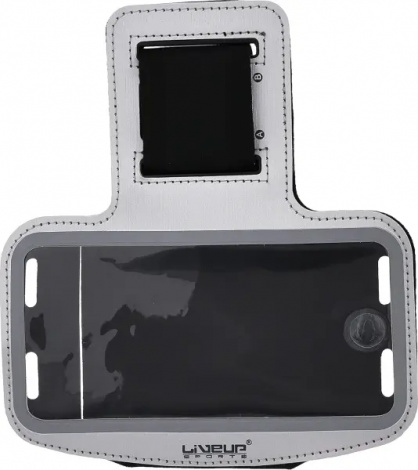 Чохол для телефону на руку LiveUp SPORTS ARMBAND біло-чорний LS3720B