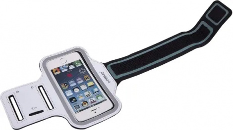 Чохол для телефону на руку LiveUp SPORTS ARMBAND біло-чорний LS3720A