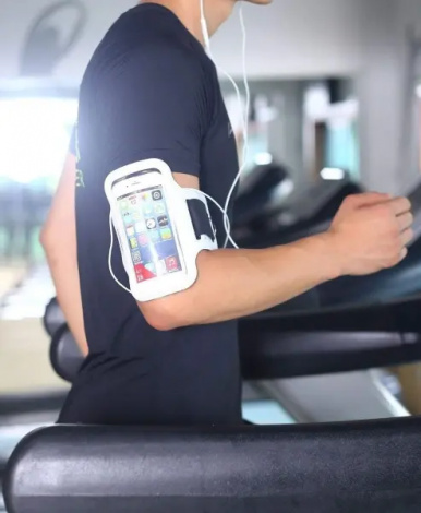 Чохол для телефону на руку LiveUp SPORTS ARMBAND біло-чорний LS3720A