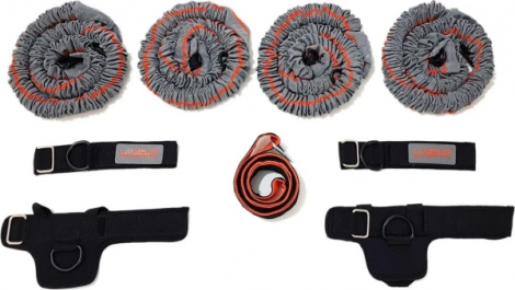 Набір еспандерів для тренувань LiveUp STRIKER TRAINING SYSTEM чорно-сіро-помаранчевий LS3666