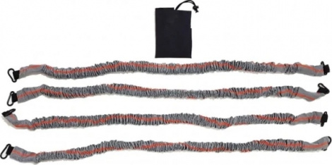 Набір еспандерів для тренувань LiveUp STRIKER TRAINING SYSTEM чорно-сіро-помаранчевий LS3666