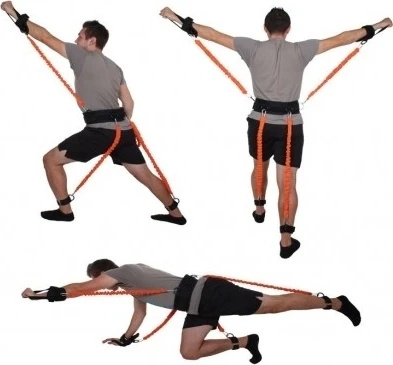 Набір еспандерів для тренувань LiveUp TRAINING KIT чорно-помаранчевий LS3664