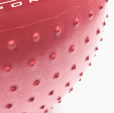 Фитбол массажный LiveUp HALF MASSAGE BALL красный LS3569