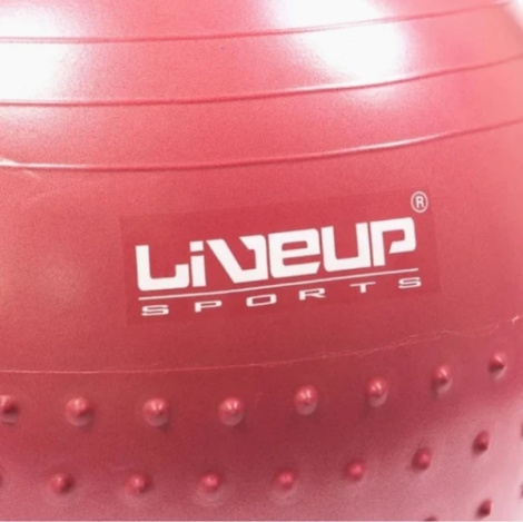 Фитбол массажный LiveUp HALF MASSAGE BALL красный LS3569