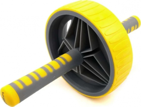Ролик для преса LiveUp EXERCISE WHEEL жовто-сірий LS3371