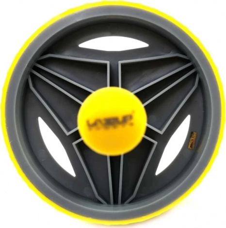 Ролик для преса LiveUp EXERCISE WHEEL жовто-сірий LS3371